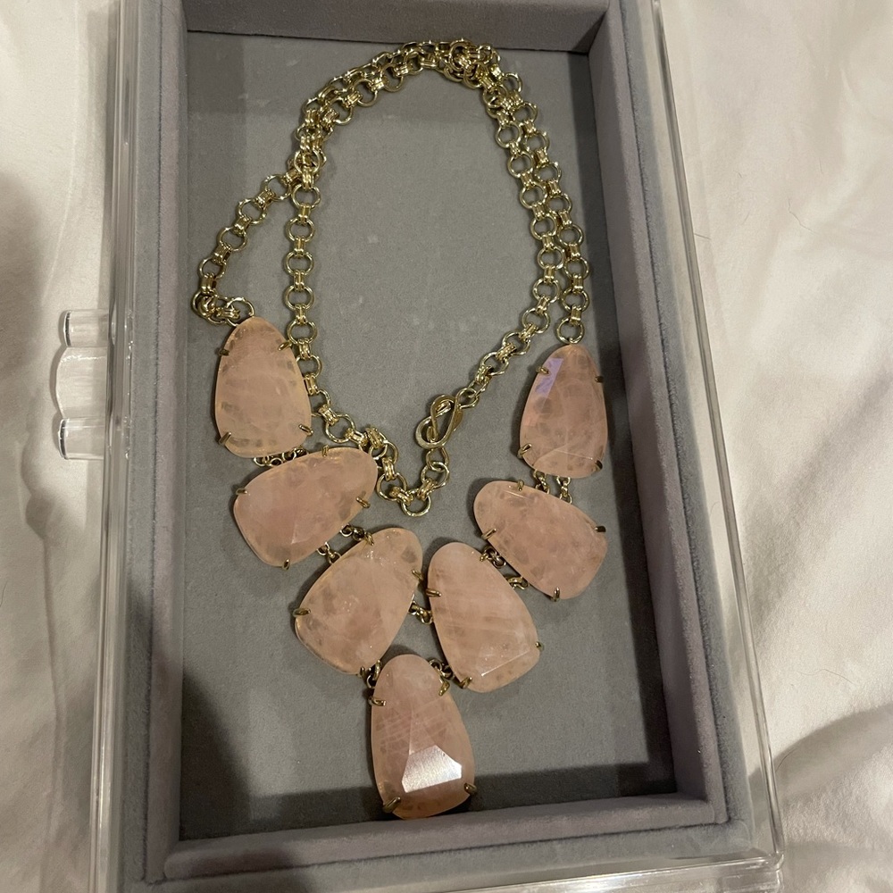 Kendra Scott Harlie Necklace - rose quartz